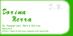 dorina merra business card